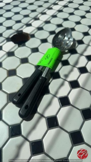 Stainless Slotted Serving Spoons W/ Rubber Handles