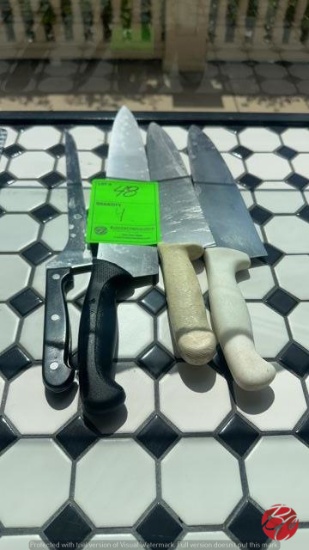 Stainless Steel Carving Knives W/ Rubber Handle