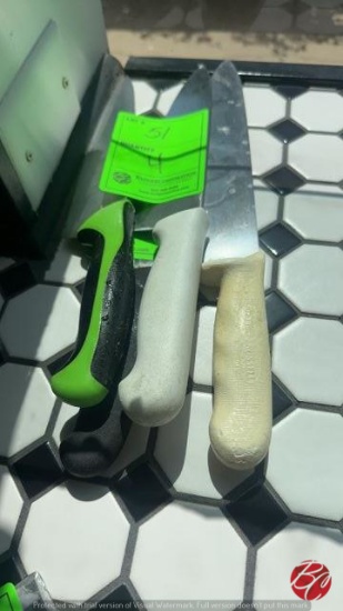 Stainless Steel Carving Knives W/ Rubber Handles