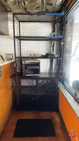 Metal Multi-Deck Rack W/ 2-Door Understorage