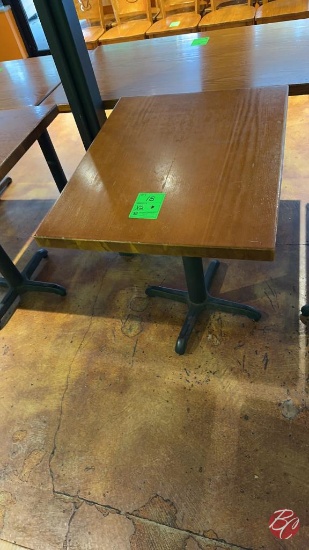 Solid Wood Rectangle Table W/ Heavy Duty Base 24"