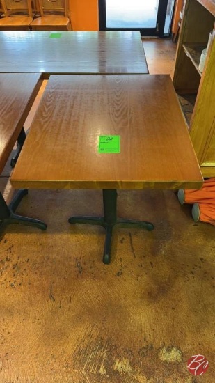 Solid Wood Rectangle Table W/ Heavy Duty Base 24"