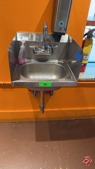 Royal Stainless Steel Wall Mounted Hand Sink 16"