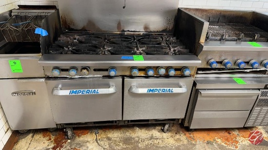 Imperial Natural Gas 6-Burner Range Standard Ovens