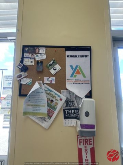 Bulletin Board & Hand Sanitizer