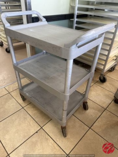 Poly Tiered Cart W/Casters