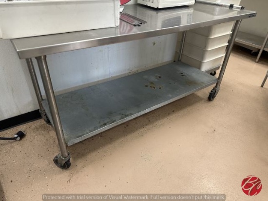Stainless Steel Table on Casters