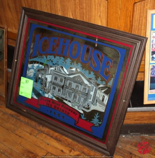 Icehouse Plank Road Brewery 1855 Mirroered Sign