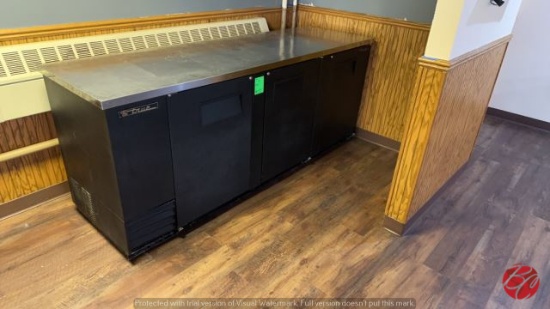 True TBB-4 Solid 4-Door Back Bar Cooler 90-1/2"
