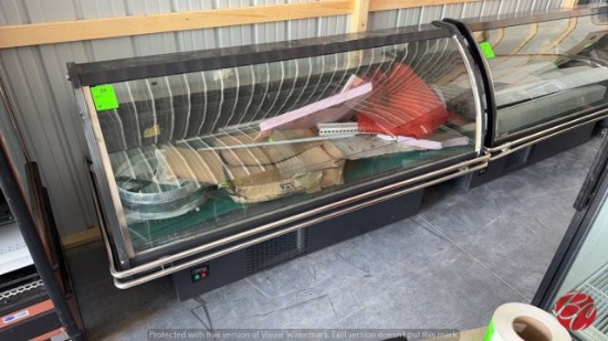 Curved Self Contained Glass Bottom Coil Deli Case