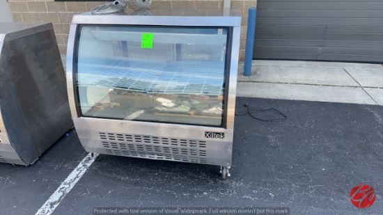 Xiltek Curved Glass Top Coil Meat Caase 48"