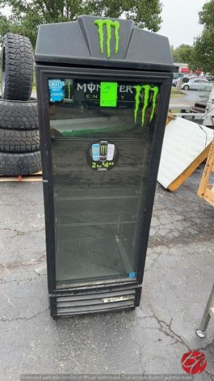 True Monster Energy Single Glass Door Cooler