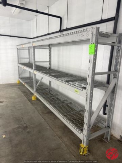 Section of Tear Drop Pallet Racking