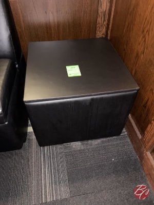 Faux-Leather Side Table