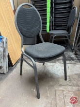 Stacking Banquet Chair Teardrop Back Padded W/