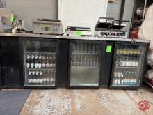 Edesa 3-Door Back Bar Glass Door Cooler W/Contents