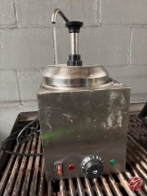 Stainless Steel Cheese/Hot Fudge Warmer With Pump