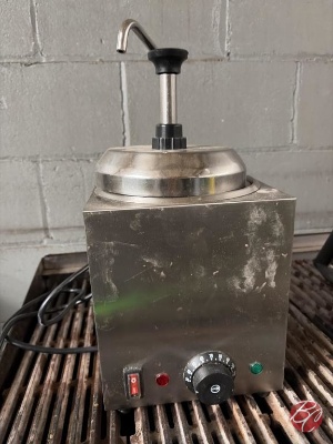 Stainless Steel Cheese/Hot Fudge Warmer With Pump