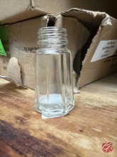 Glass Paneled Salt & Pepper Shakers