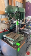 Vintage Green Drill Press