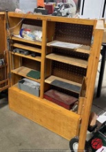 Wood 2-Door Cabinet W/ All Contents