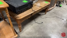 Wood Oval Coffee Table