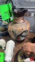 Handmade Greek Ceramic Oinochoe (Wine Pitcher)