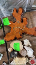 Vintage Live-Edge Burl Wood Wall Clock