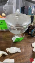 Vintage Clear Glass Candy Dish