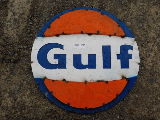 GULF METAL SIGN