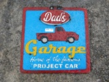 DAD'S GARAGE METAL SIGN