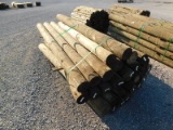 (1) NEW BUNDLE OF WOODEN FENCE POSTS