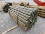 (1) BUNDLE OF WOODEN FENCE POSTS