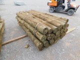 (1) BUNDLE OF WOODEN FENCE POSTS