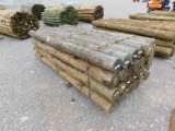 (1) BUNDLE OF WOODEN FENCE POSTS