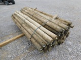 (1) BUNDLE OF WOODEN FENCE POSTS