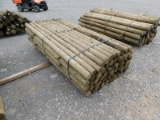 (1) BUNDLE OF WOODEN FENCE POSTS