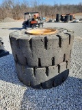 (2) 23.5-25/19.5 SOLID LOADER TIRES MOUNTED