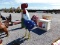 LARGE METAL AMERICAN ROOSTER STATUE