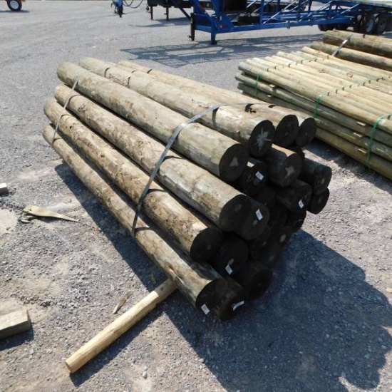 (1) BUNDLE OF WOODEN FENCE POSTS