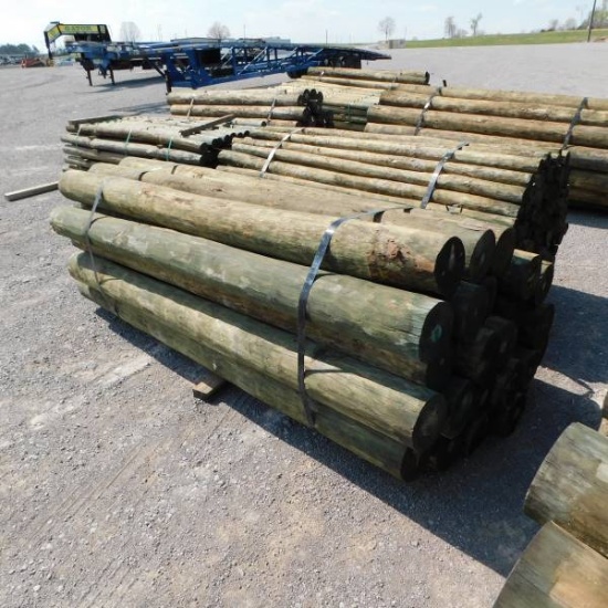 (1) BUNDLE OF WOODEN FENCE POSTS