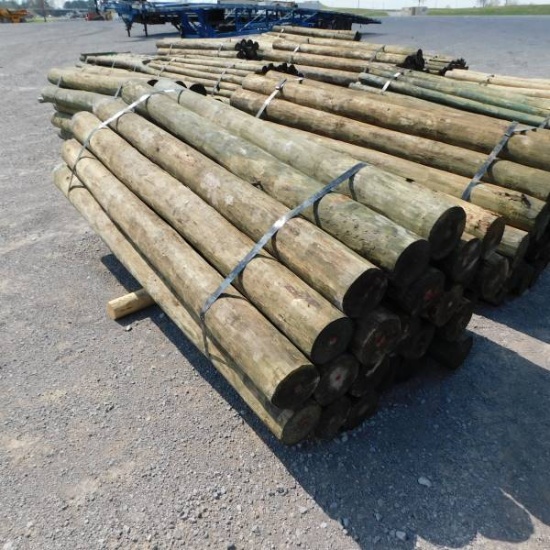 (1) BUNDLE OF WOODEN FENCE POSTS
