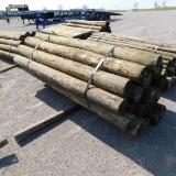(1) BUNDLE OF WOODEN FENCE POSTS