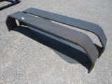 TANDEM AXLE DIAMOND PLATE FENDERS WITH BACK PLATE