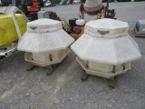 PAIR OF POLY OCTAGON GOAT FEEDERS