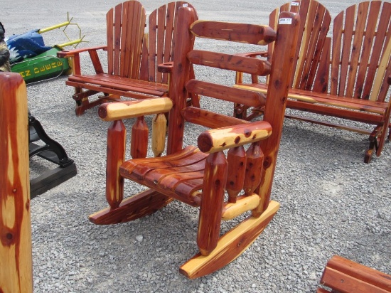 AMISH BUILT CEDAR LOG ROCKERS