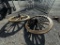LOT OF (2) LARGE WAGON WHEELS