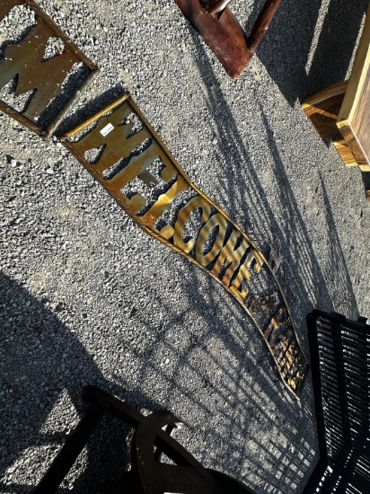 LARGE "WELCOME TO THE RANCH" METAL SIGN