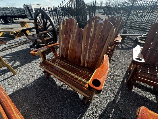 AMISH CEDAR GLIDER BENCH