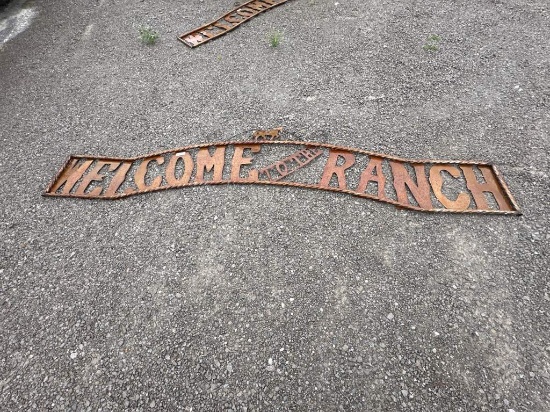 METAL " WELCOME TO THE RANCH" SIGN